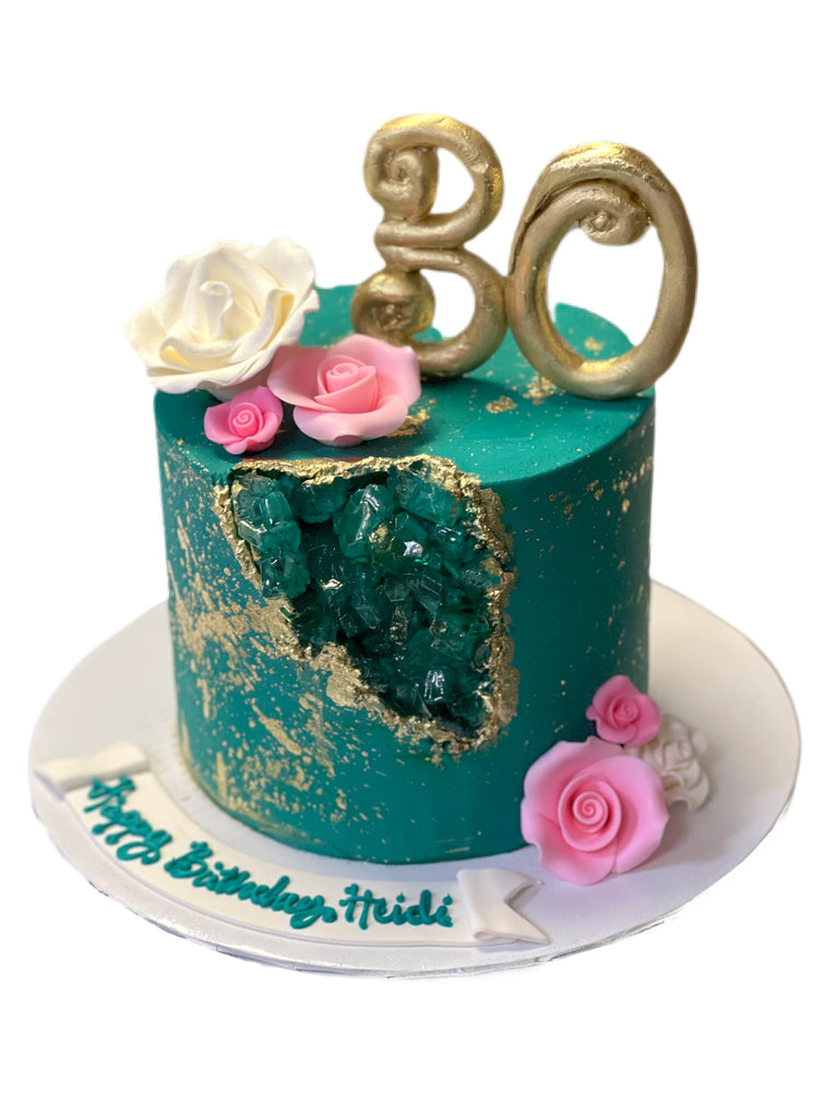 Elegant Geode Birthday Cake - That's The Cake Bakery