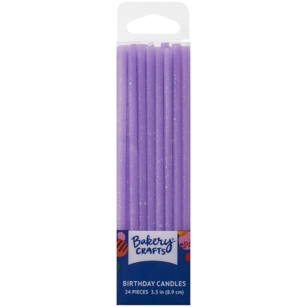 Purple Glitter Candles