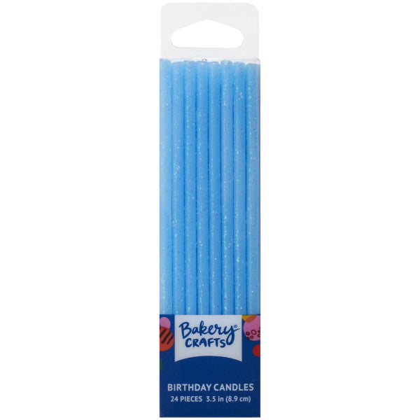 Blue Glitter Candles
