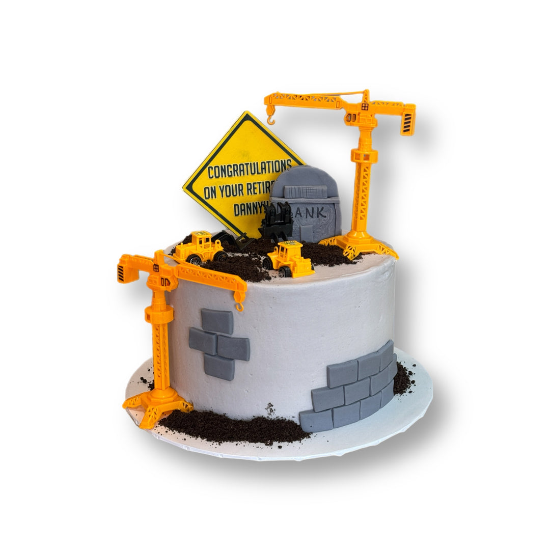 Construction Site Retirement Cake