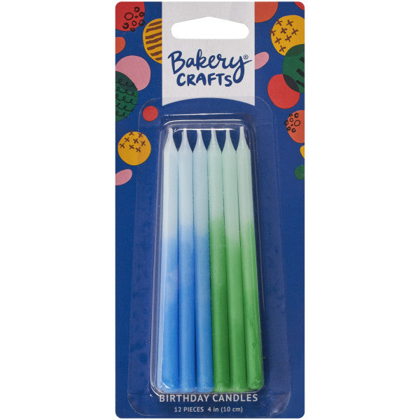 Blue - Green Ombré Party Candles