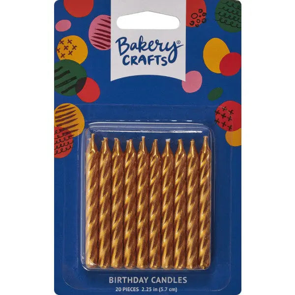 Gold Spiral Candles That's The Cake Bakery