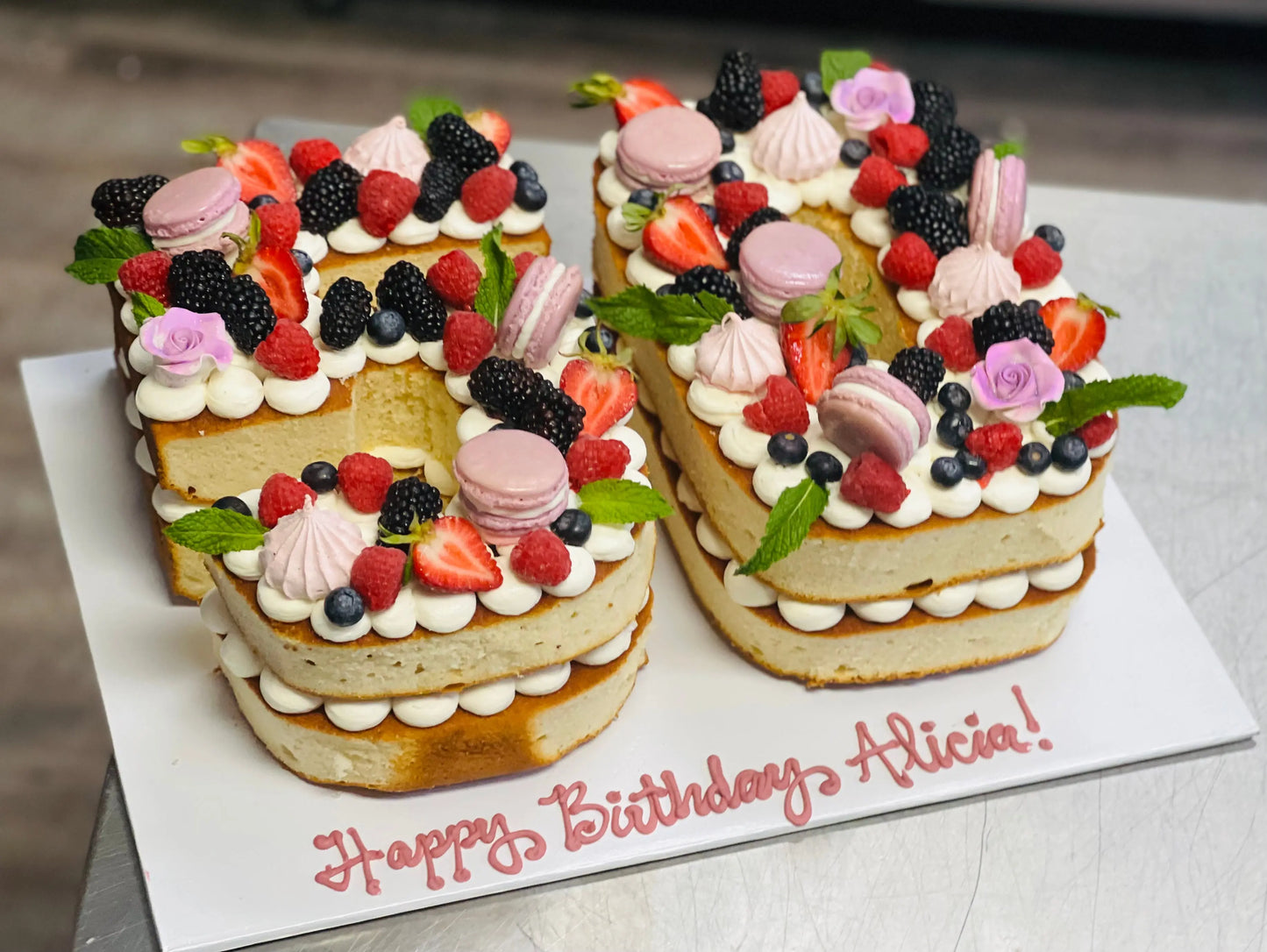 Naked Double Number Cake That's The Cake Bakery