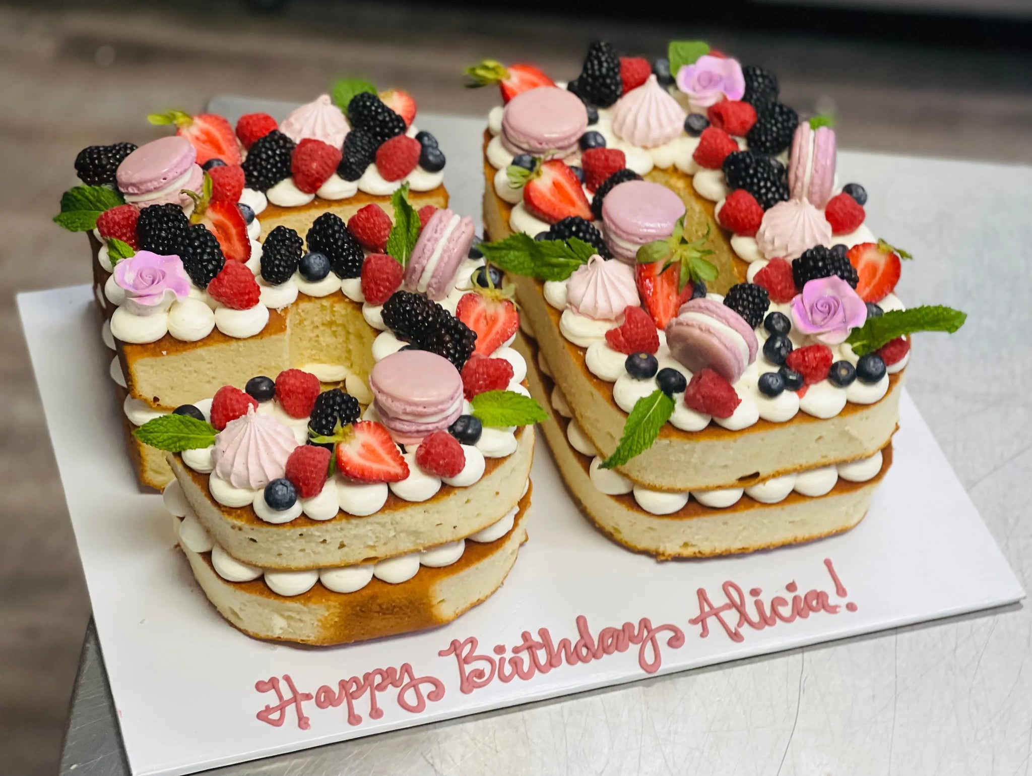 Naked Double Number Cake That's The Cake Bakery