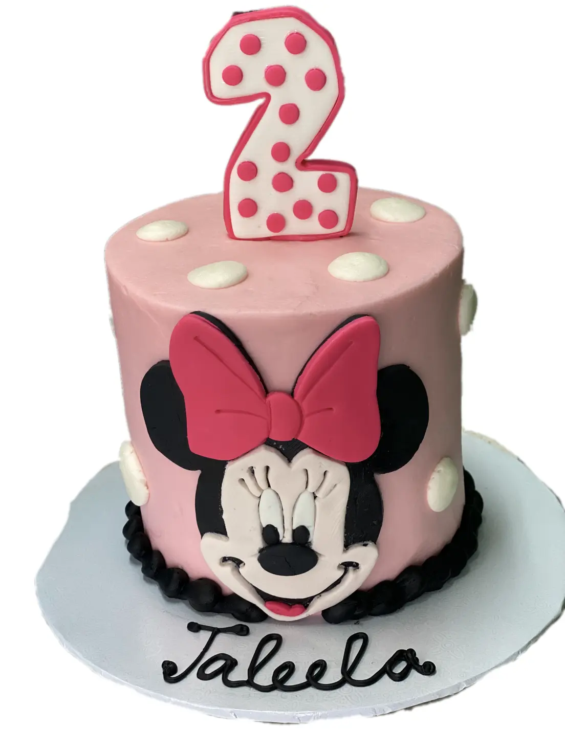 Small Minnie Mouse Cake with Number That's The Cake Bakery
