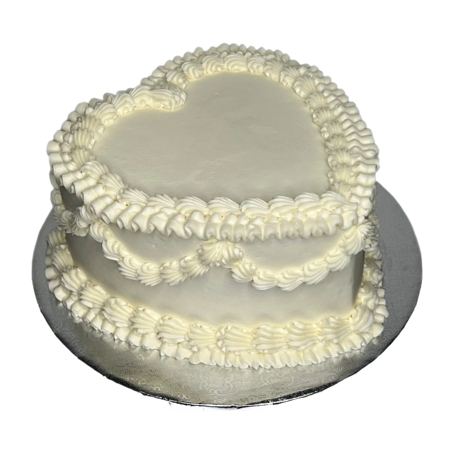Monochromatic Heart Piping Cake That's The Cake Bakery
