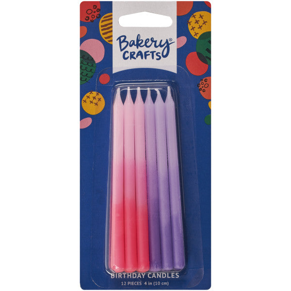 Pink-Purple Ombré Party Candles