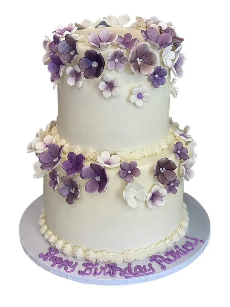 Purple Flowers Cake That's The Cake Bakery