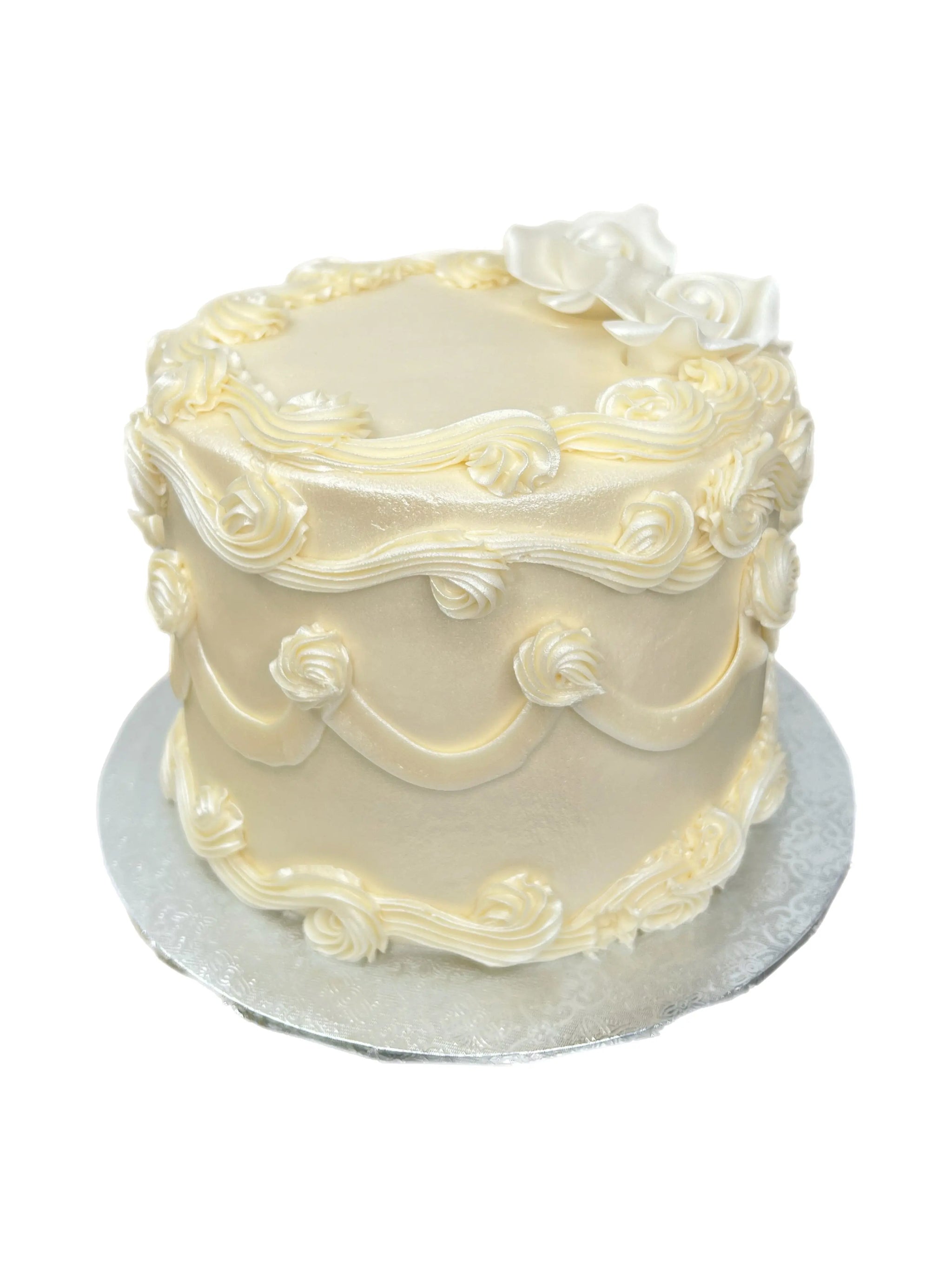 Monochrome Vintage Piped (Round) That's The Cake Bakery