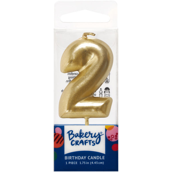 Gold Number Candle - Two