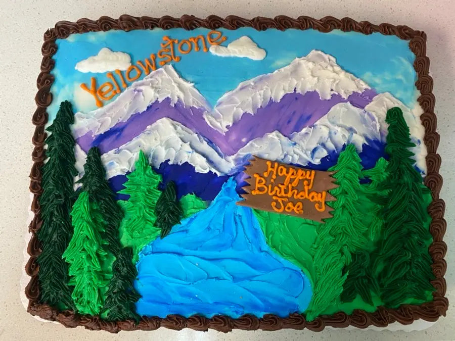 Yellowstone National Park Inspired Cake That's The Cake Bakery