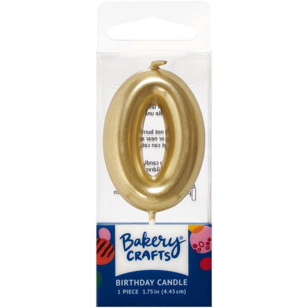 Gold Number Candle - Zero